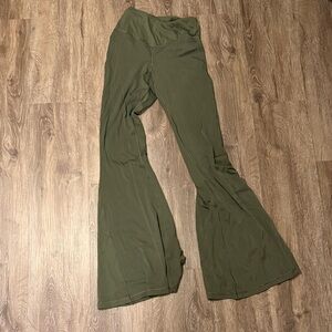 aerie Olive Green Flare Leg Pants
